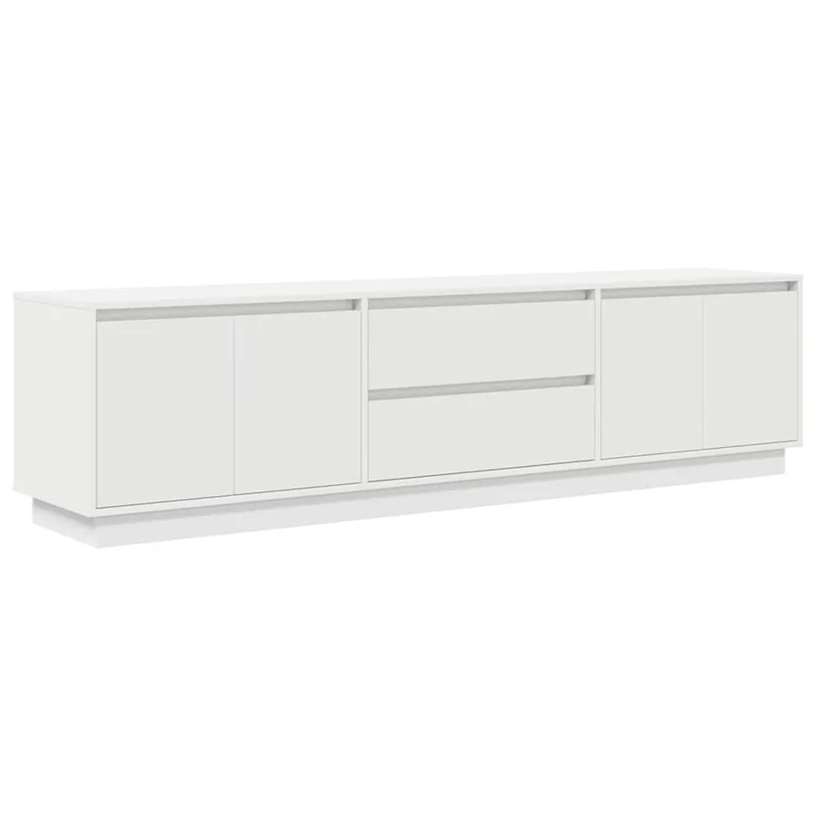 Meuble TV avec lumières LED blanc 193,5x41x50 cm - 3