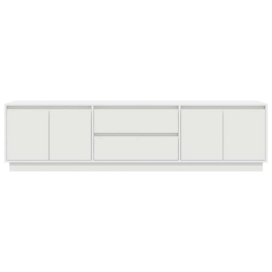 Meuble TV avec lumières LED blanc 193,5x41x50 cm - 7
