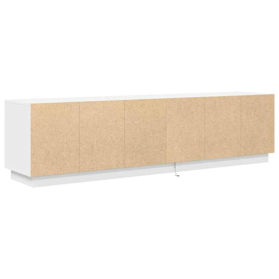 Meuble TV avec lumières LED blanc 193,5x41x50 cm - 9