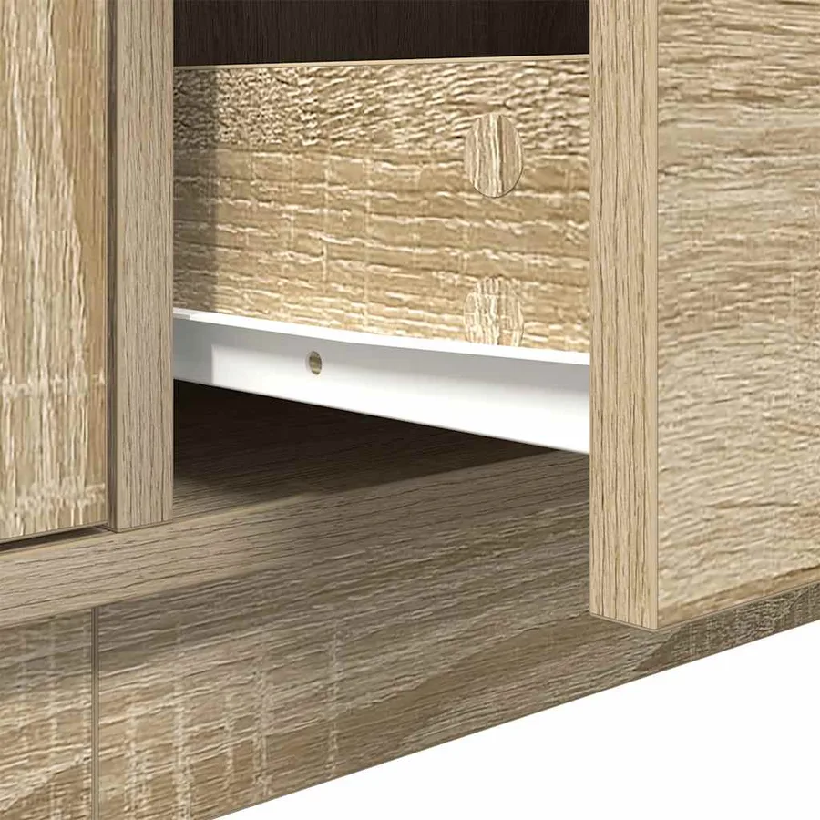 Meuble TV avec lumières LED chêne sonoma 193,5x41x50 cm - 12