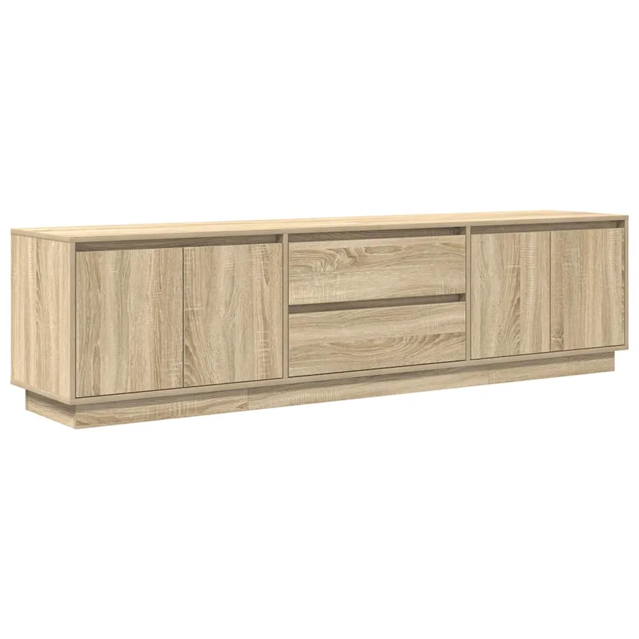 Meuble TV avec lumières LED chêne sonoma 193,5x41x50 cm - 3