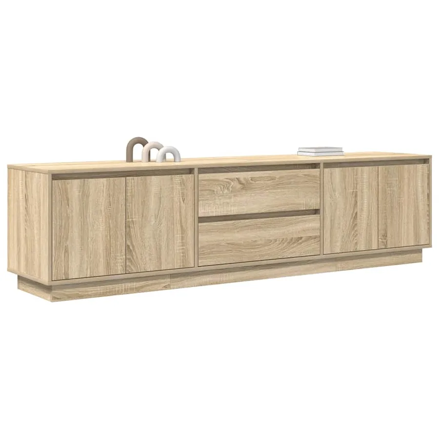 Meuble TV avec lumières LED chêne sonoma 193,5x41x50 cm - 5