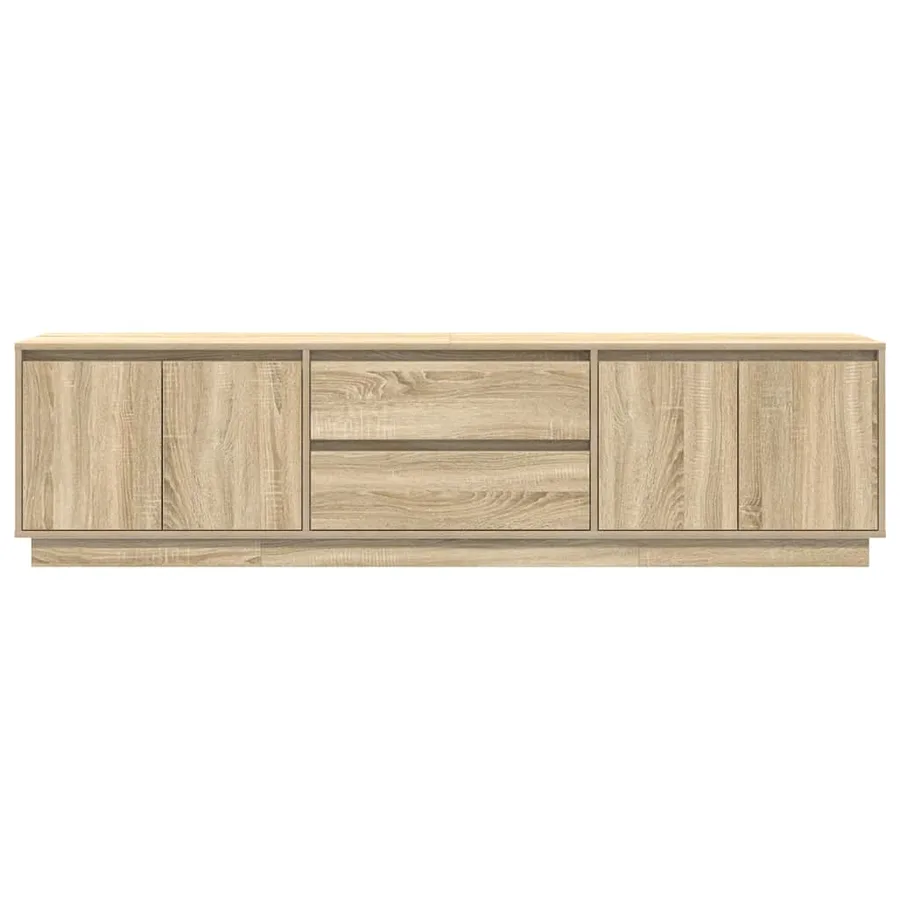 Meuble TV avec lumières LED chêne sonoma 193,5x41x50 cm - 7