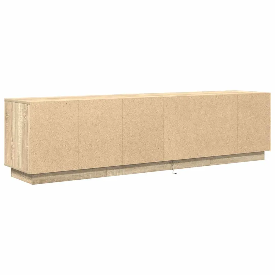 Meuble TV avec lumières LED chêne sonoma 193,5x41x50 cm - 9