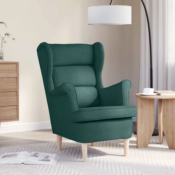 Fauteuil vert foncé 74x84x100 cm tissu