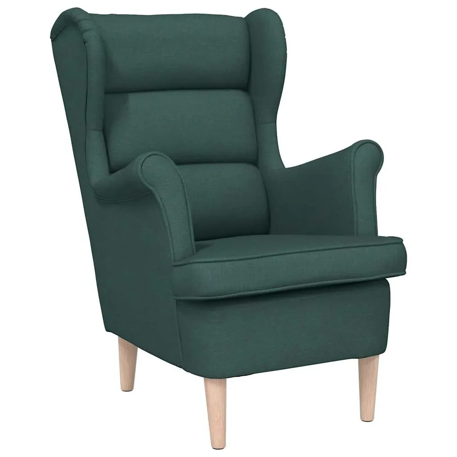 Fauteuil vert foncé 74x84x100 cm tissu - 2
