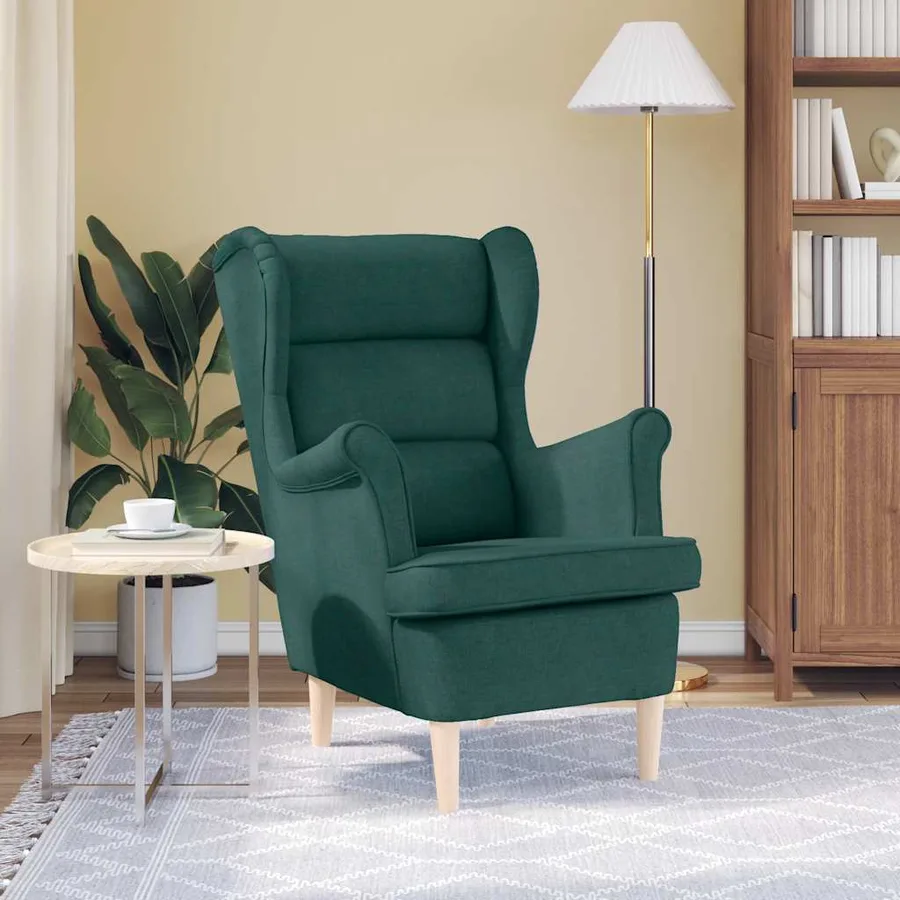 Fauteuil vert foncé 74x84x100 cm tissu - 3