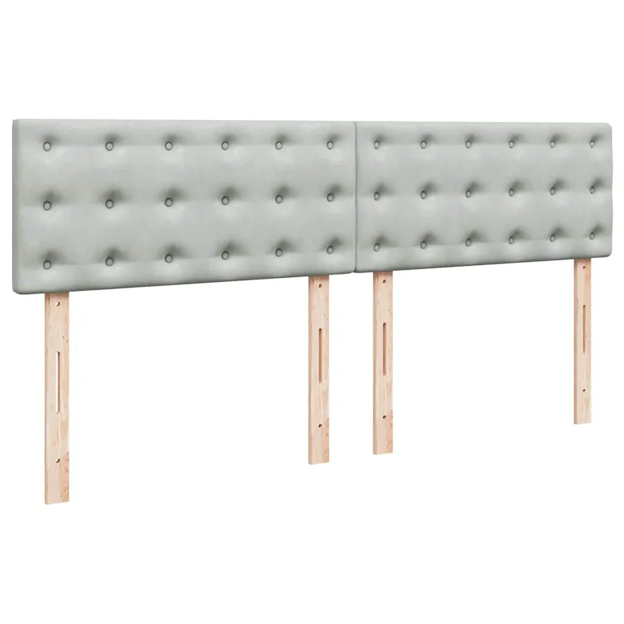 Cadre de lit ottoman avec matelas gris clair 180x200 cm velours - 9