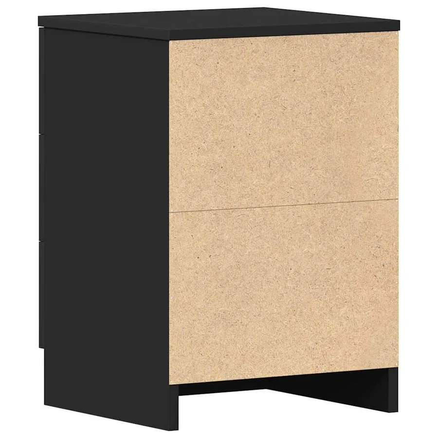 Tables de chevet 2 pcs Noir 38x35x56 cm Bois d'ingénierie - 8