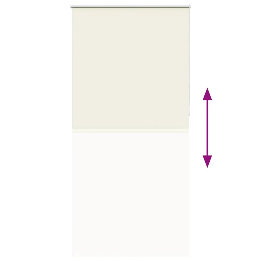 Store enrouleur occultant blanc cassé 100x230 cm largeur tissu - 5