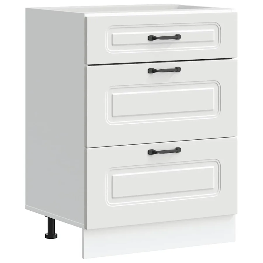Armoire de cuisine Kalmar blanc bois d'ingénierie - 2