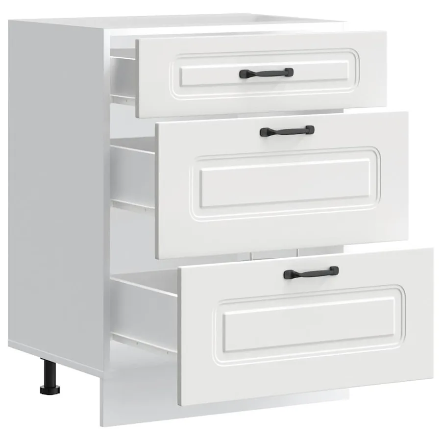 Armoire de cuisine Kalmar blanc bois d'ingénierie - 5