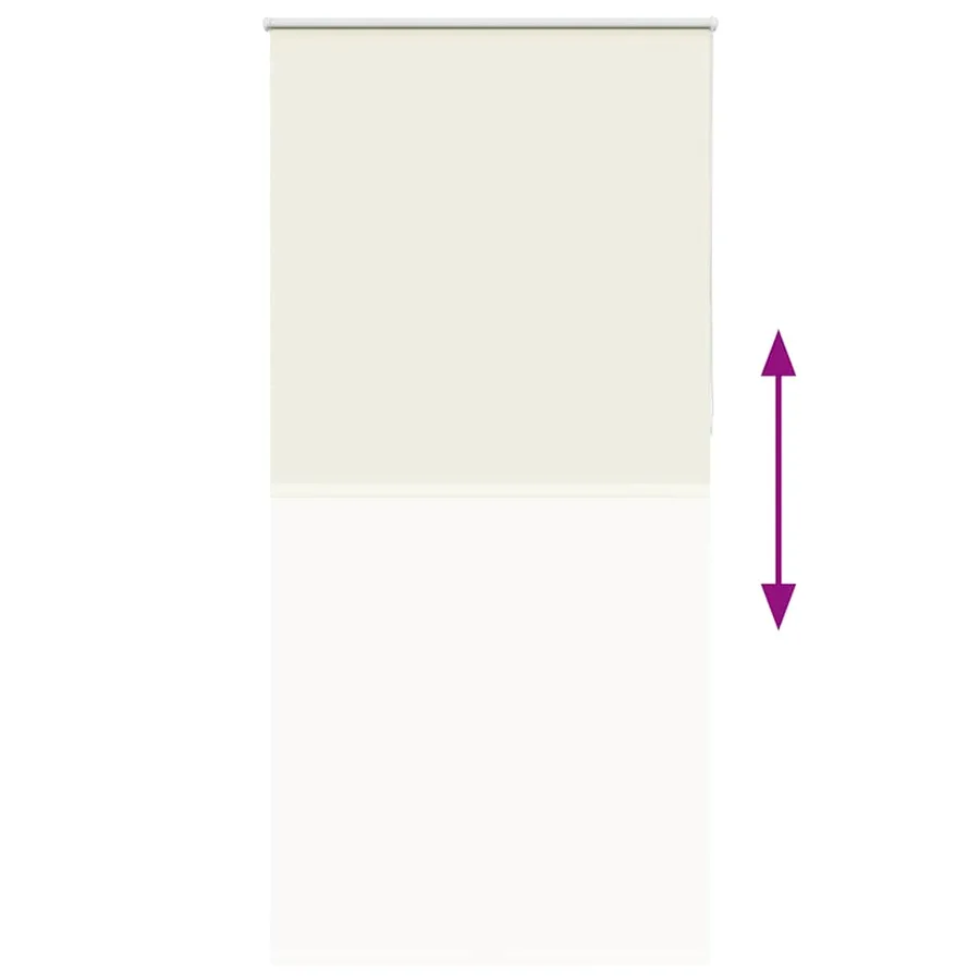 Store enrouleur occultant blanc cassé 90x230cm largeur du tissu - 5