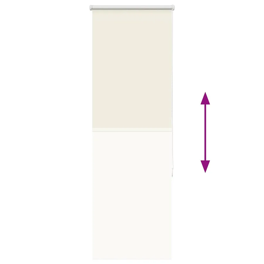 Store enrouleur occultant blanc cassé 60x130cm largeur du tissu - 5