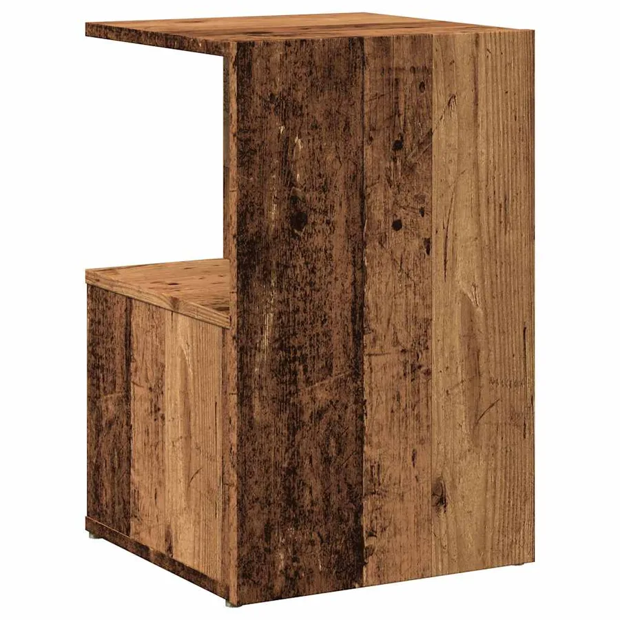 Tables de chevet 2 pcs vieux bois 35x35x55 cm bois d'ingénierie - 6
