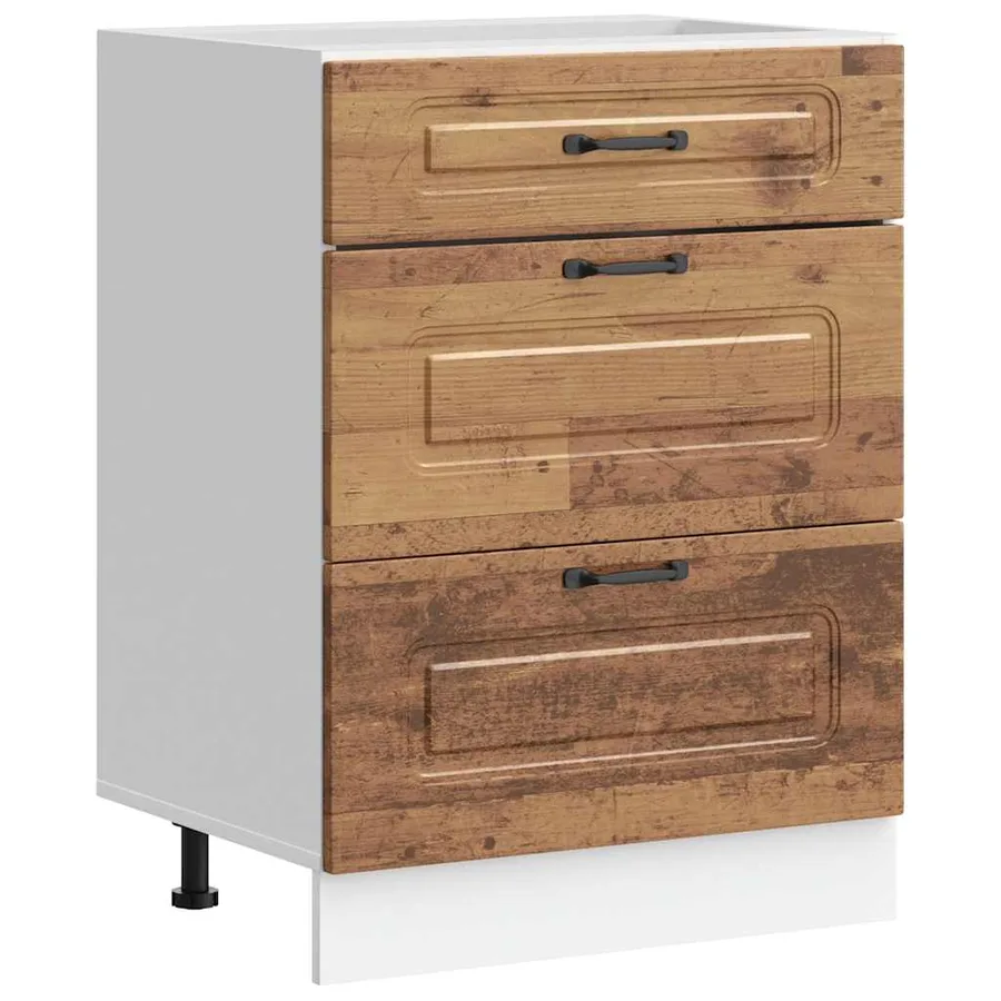 Armoire de cuisine Kalmar vieux bois bois d'ingénierie - 2