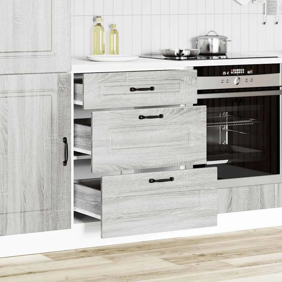 Armoire de cuisine Kalmar sonoma gris bois d'ingénierie - 3