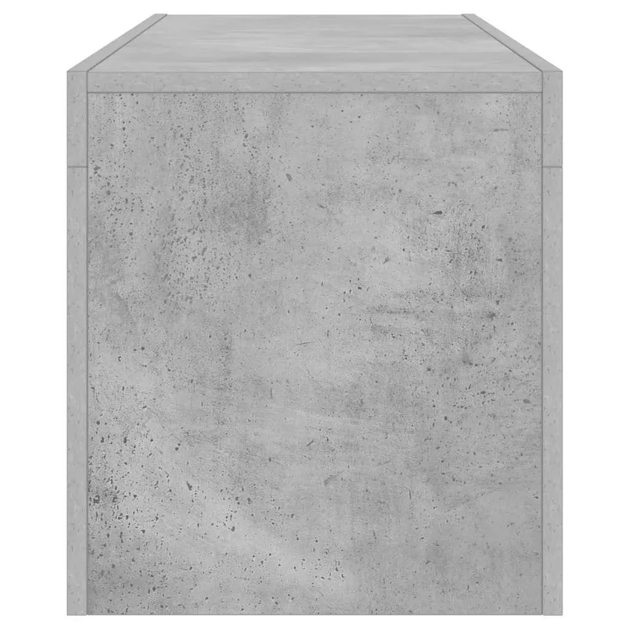 Meuble TV avec lumières LED gris béton 120x35x40 cm - 11