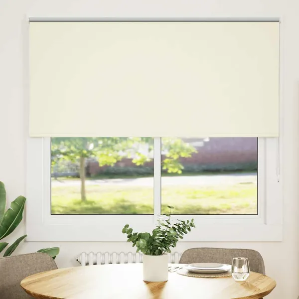 Store enrouleur occultant blanc cassé largeur du tissu 161,6 cm