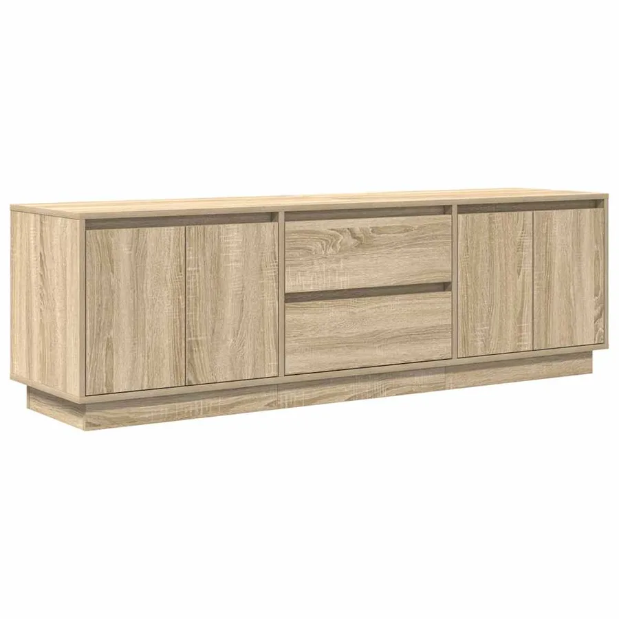Meuble TV avec lumières LED chêne sonoma 160,5x41x50 cm - 3
