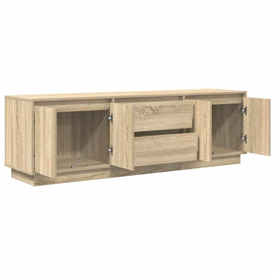 Meuble TV avec lumières LED chêne sonoma 160,5x41x50 cm - 6