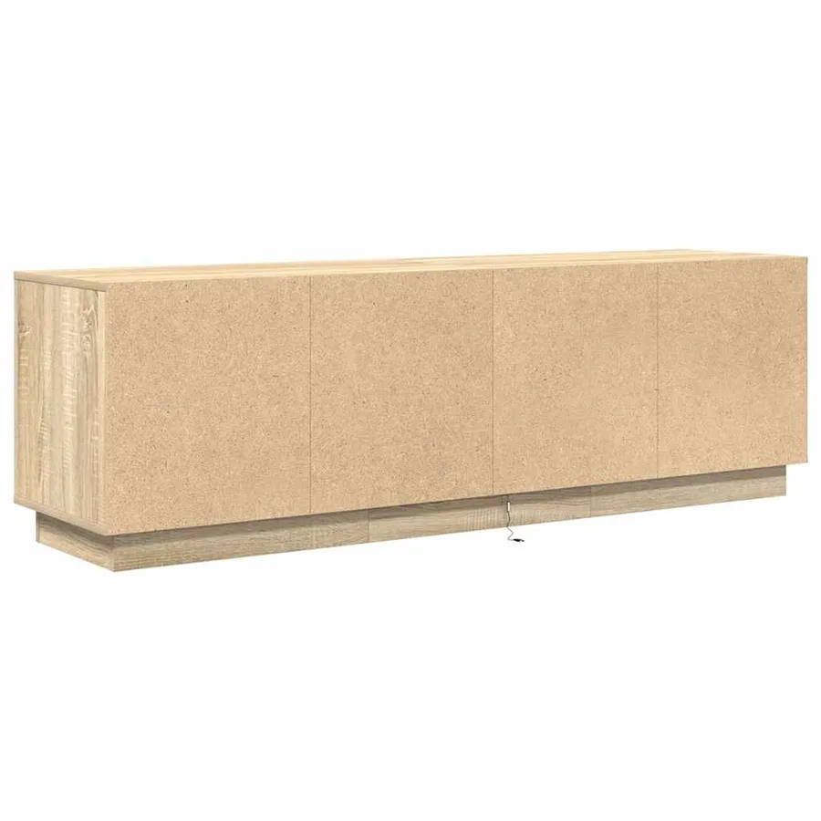 Meuble TV avec lumières LED chêne sonoma 160,5x41x50 cm - 9