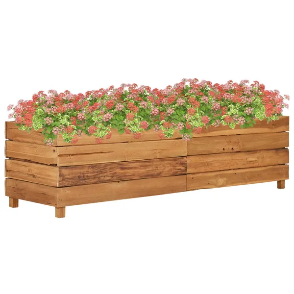 Lit surélevé 150x40x38 cm bois de teck recyclé et acier