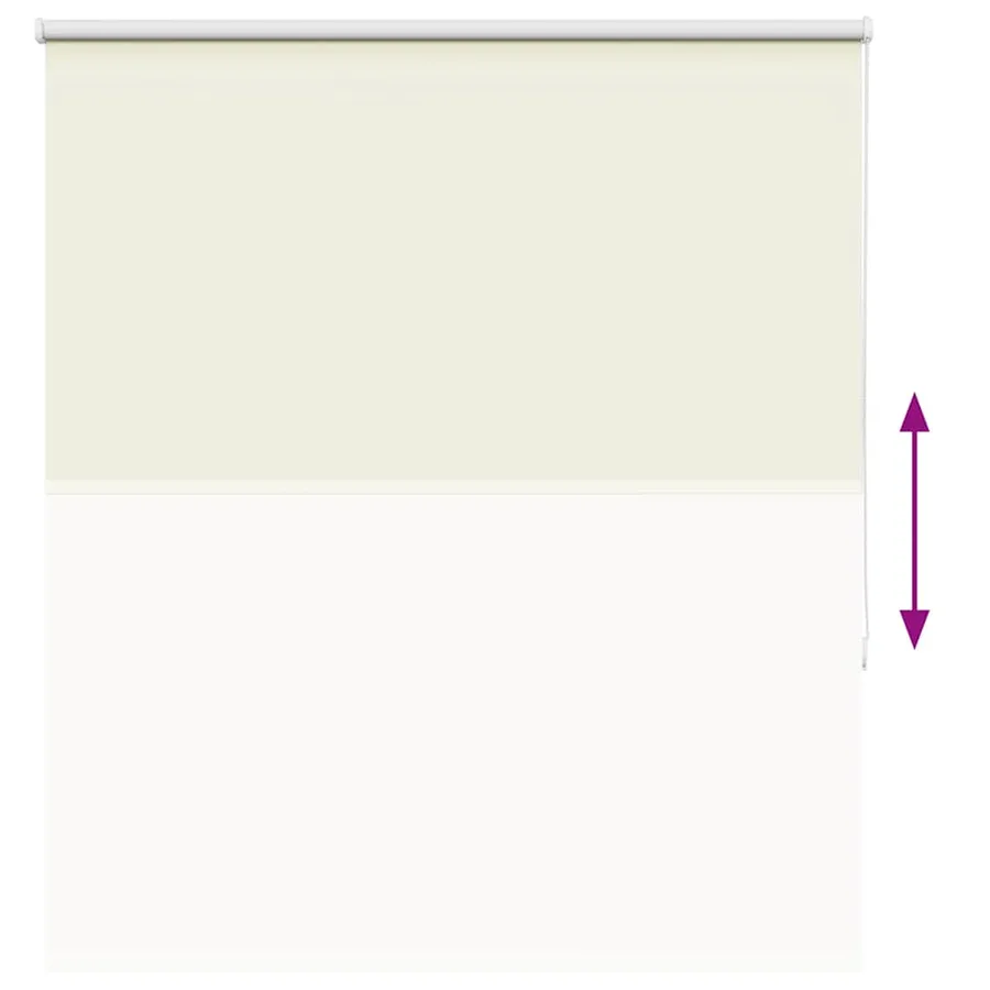 Store enrouleur occultant blanc cassé 130x175 cm largeur tissu - 9