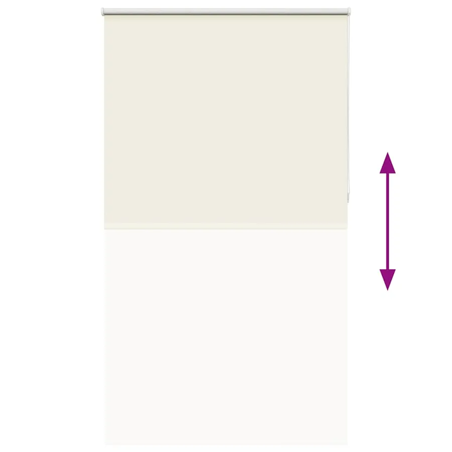 Store enrouleur occultant blanc cassé 125x210 cm largeur tissu - 9