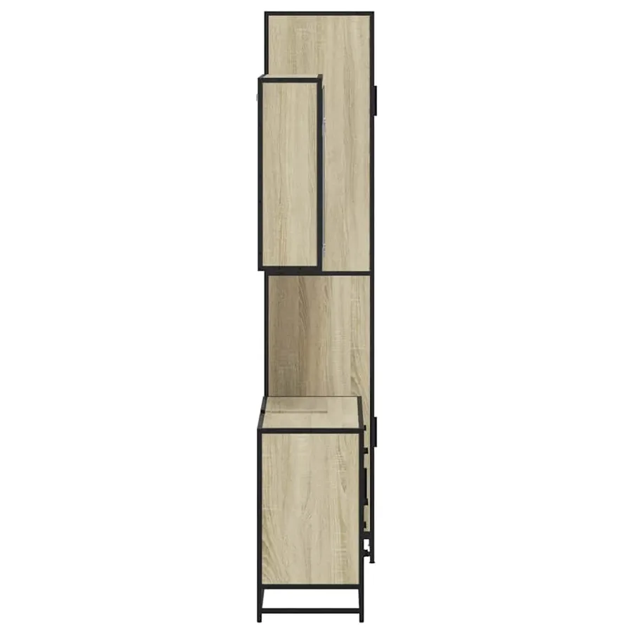 Ensemble de meubles de salle de bain 3 pcs chêne sonoma - 6