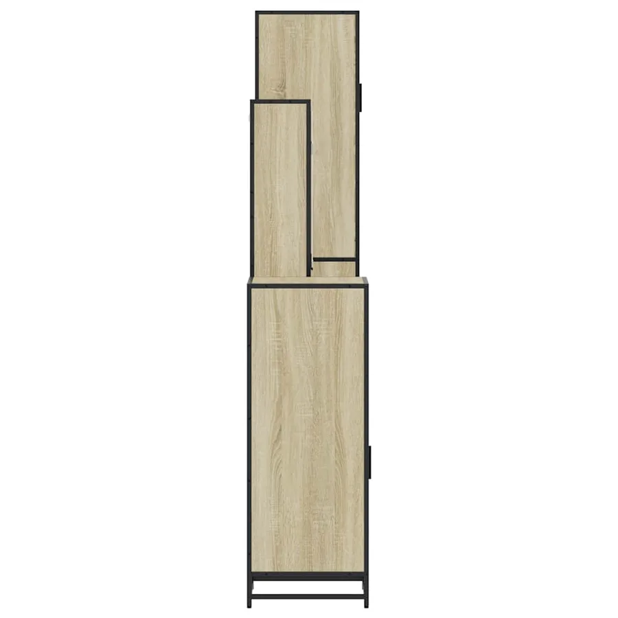Ensemble de meubles de salle de bain 4 pcs chêne sonoma - 7
