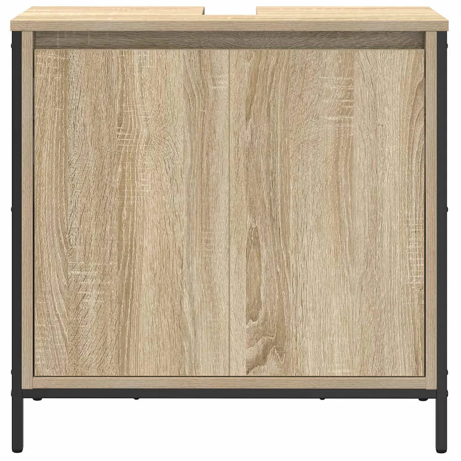 Meuble de salle de bain lavabo chêne sonoma 60x34,5x60 cm - 6