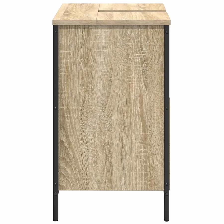 Meuble de salle de bain lavabo chêne sonoma 60x34,5x60 cm - 7