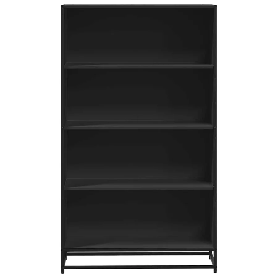 Bibliothèque noir 80,5x35x139 cm bois d'ingénierie - 4
