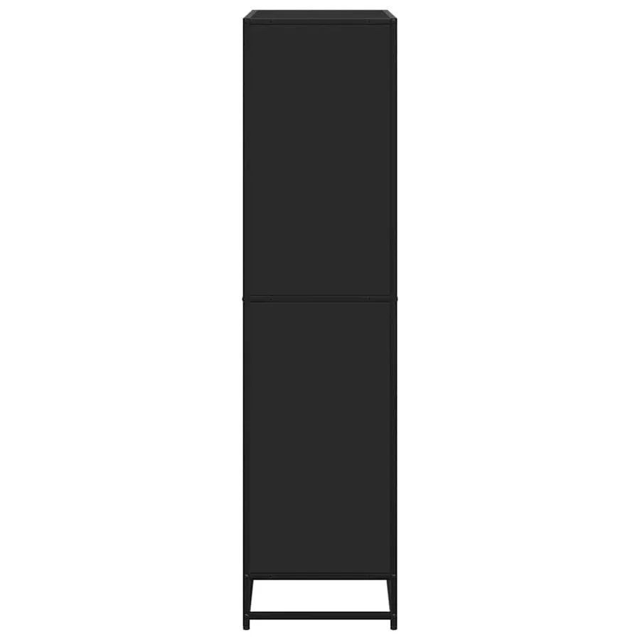 Bibliothèque noir 80,5x35x139 cm bois d'ingénierie - 5