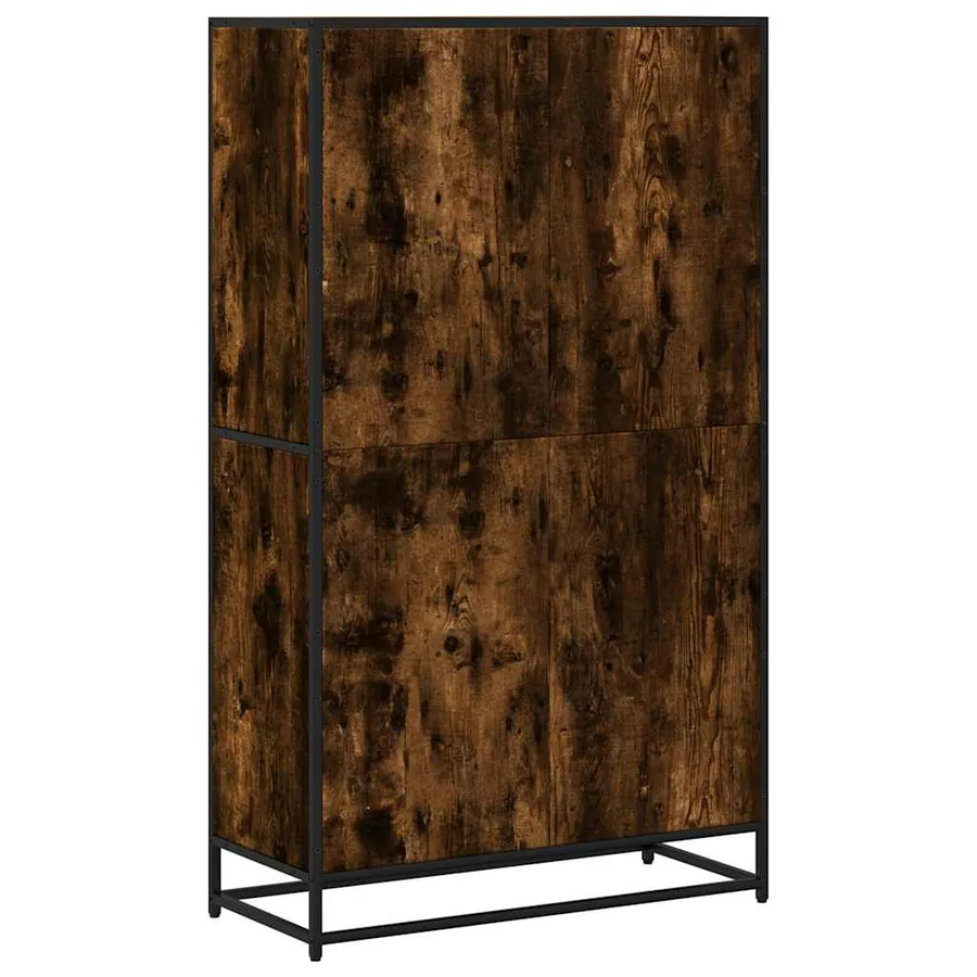 Bibliothèque chêne fumé 80,5x35x139 cm bois d'ingénierie - 6