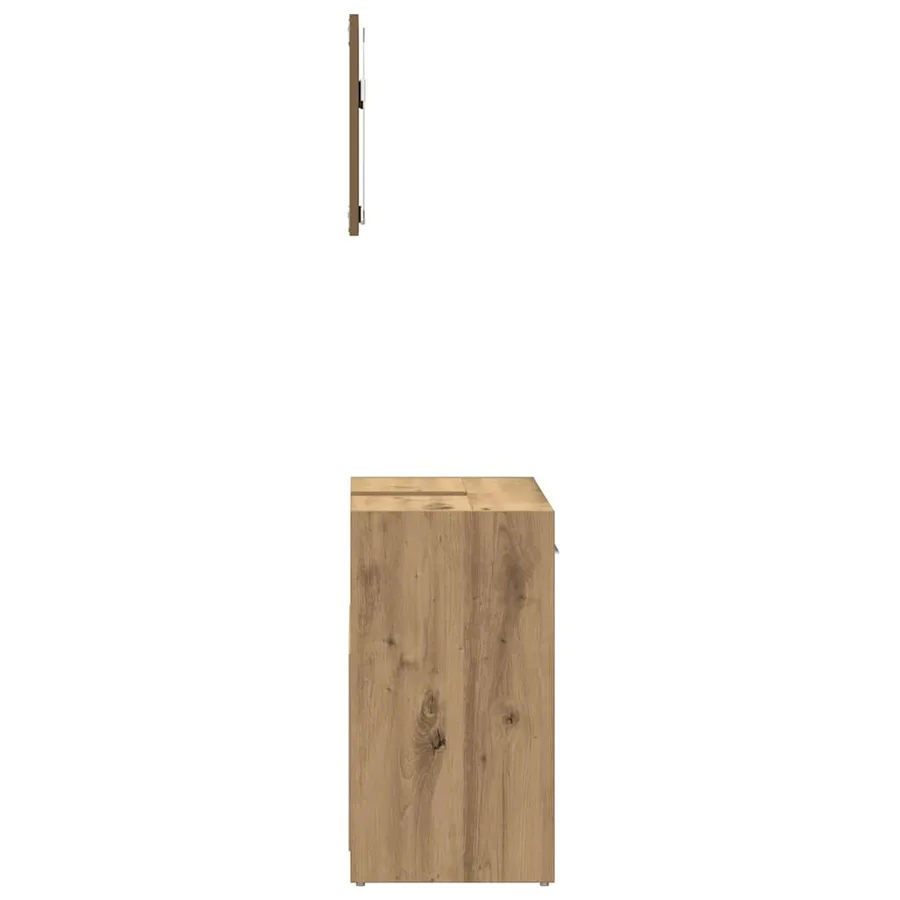 Armoire de salle de bain avec miroir chêne artisanal - 6