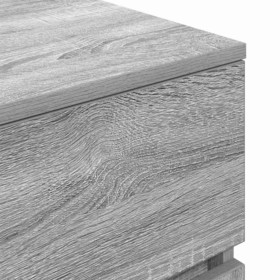 Tables de chevet avec 3 tiroirs 2 pcs sonoma gris 39x35x65 cm - 10