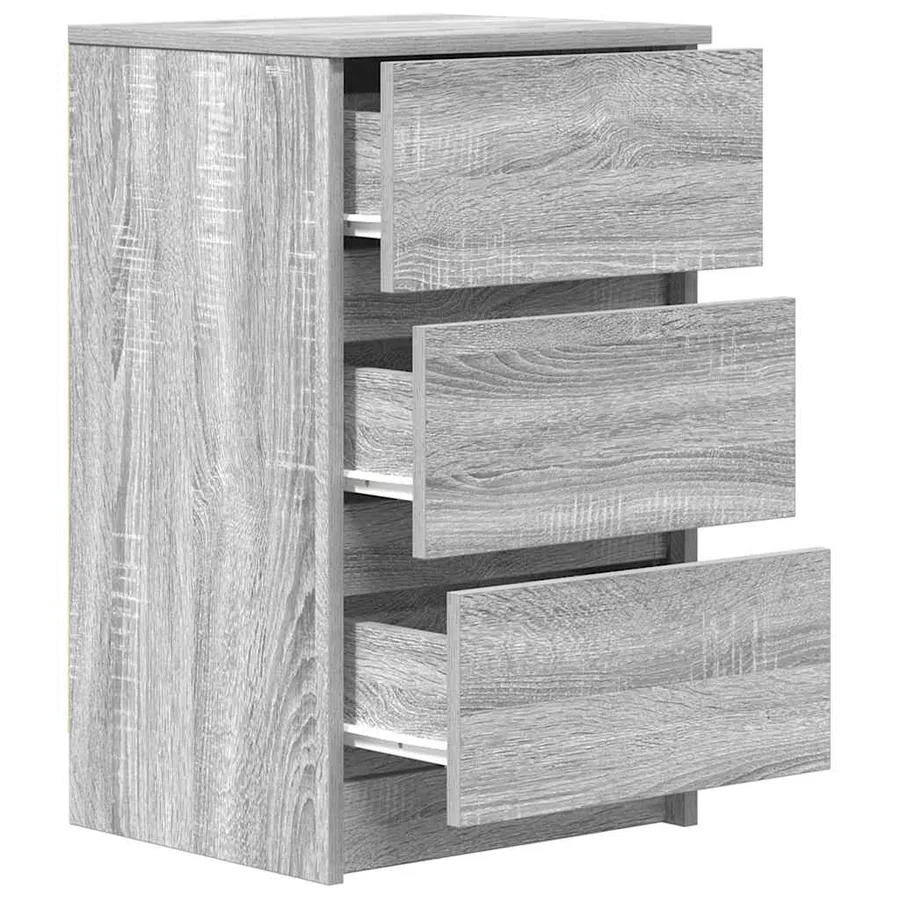Tables de chevet avec 3 tiroirs 2 pcs sonoma gris 39x35x65 cm - 6