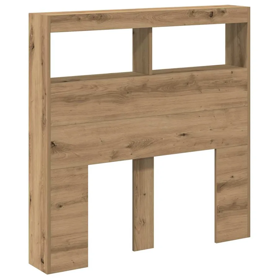 Armoire tête de lit avec LED chêne artisanal 100x17x102 cm - 6