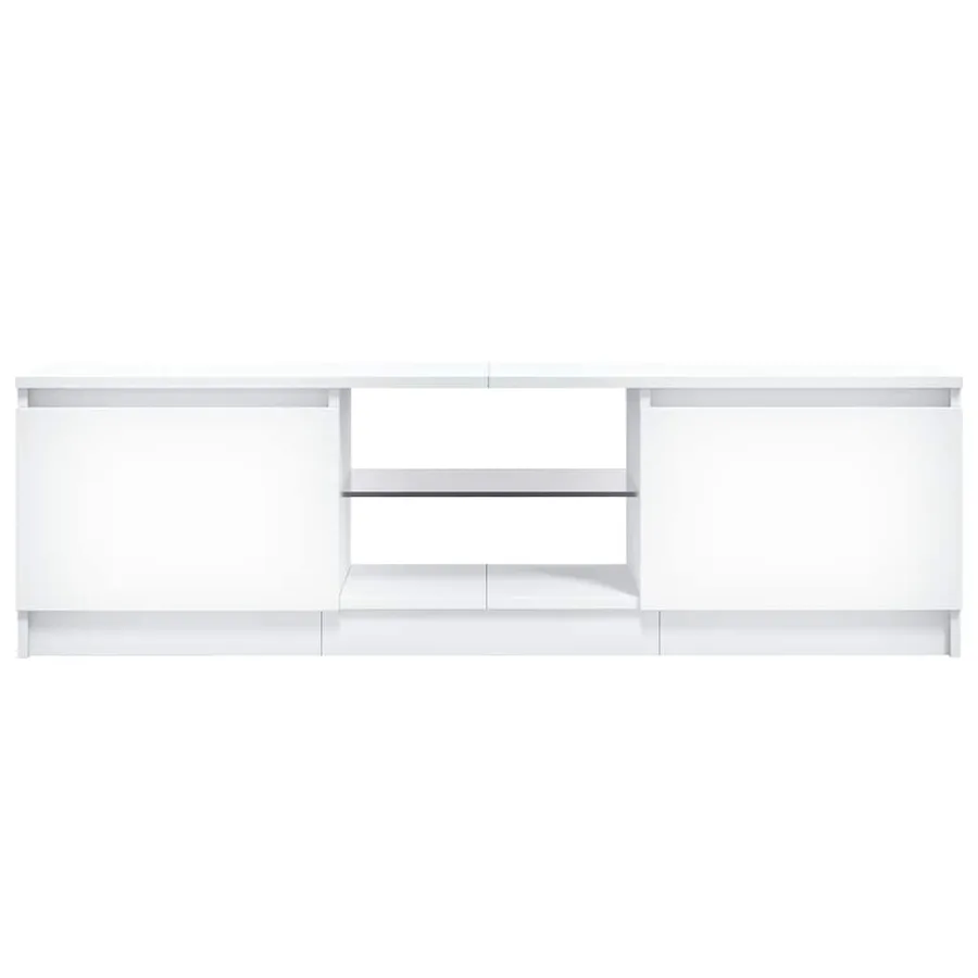 Meuble TV avec lumières LED Blanc 120x30x36 cm - 10