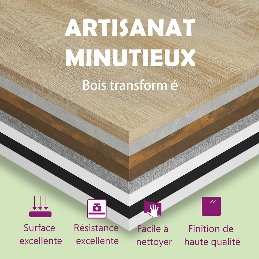 Meuble TV avec lumières LED Blanc 120x30x36 cm - 12