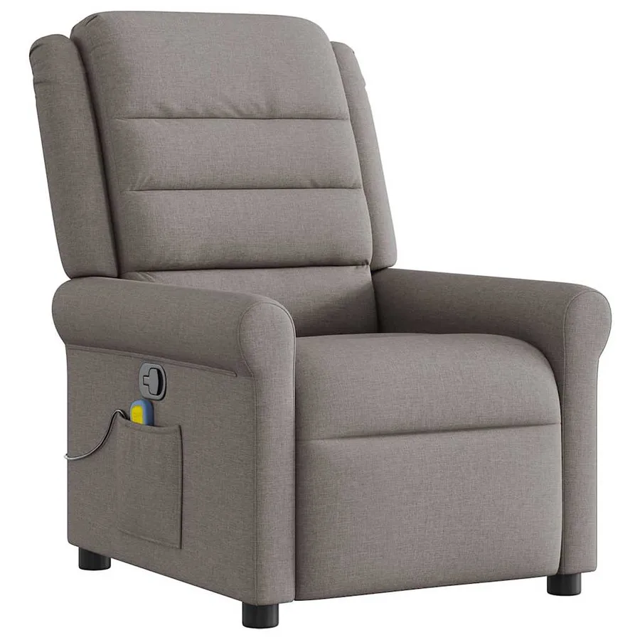 Fauteuil de massage inclinable Taupe Tissu - 2