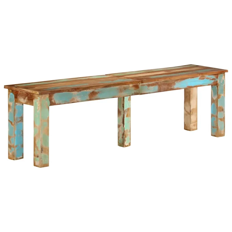Banc 160x35x46 cm bois de récupération massif
