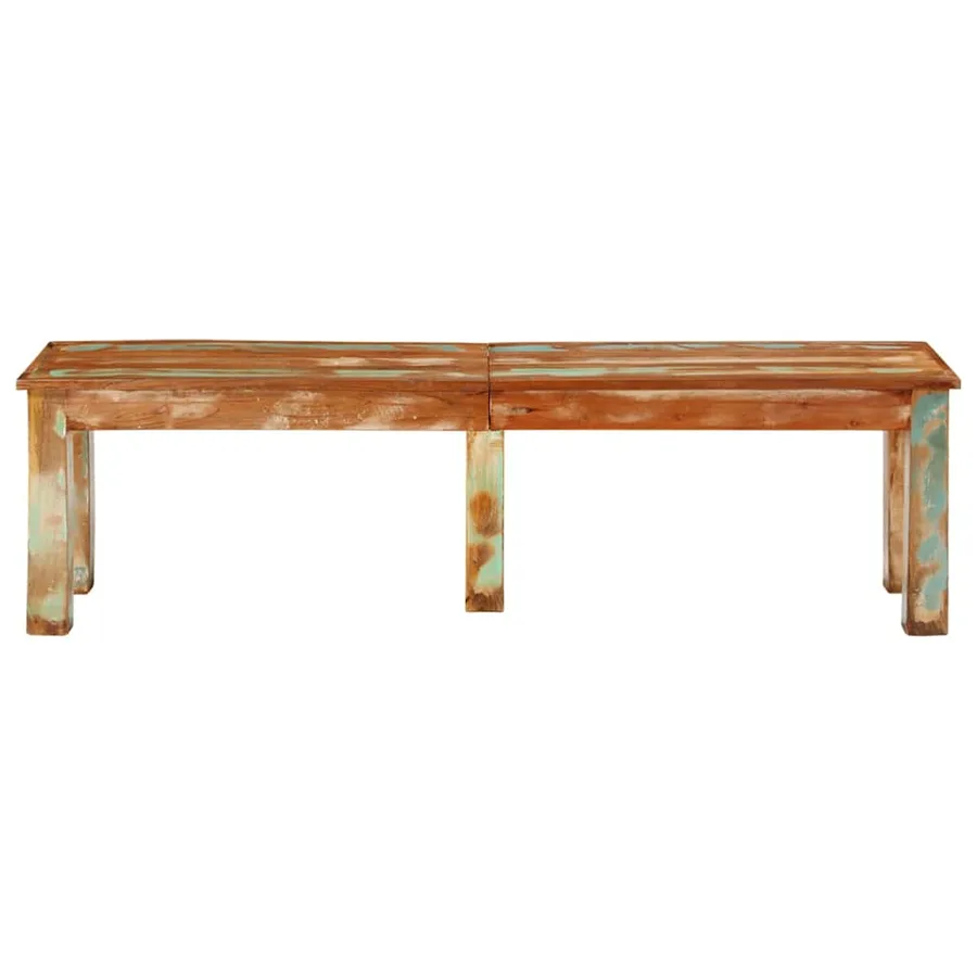 Banc 160x35x46 cm bois de récupération massif - 2