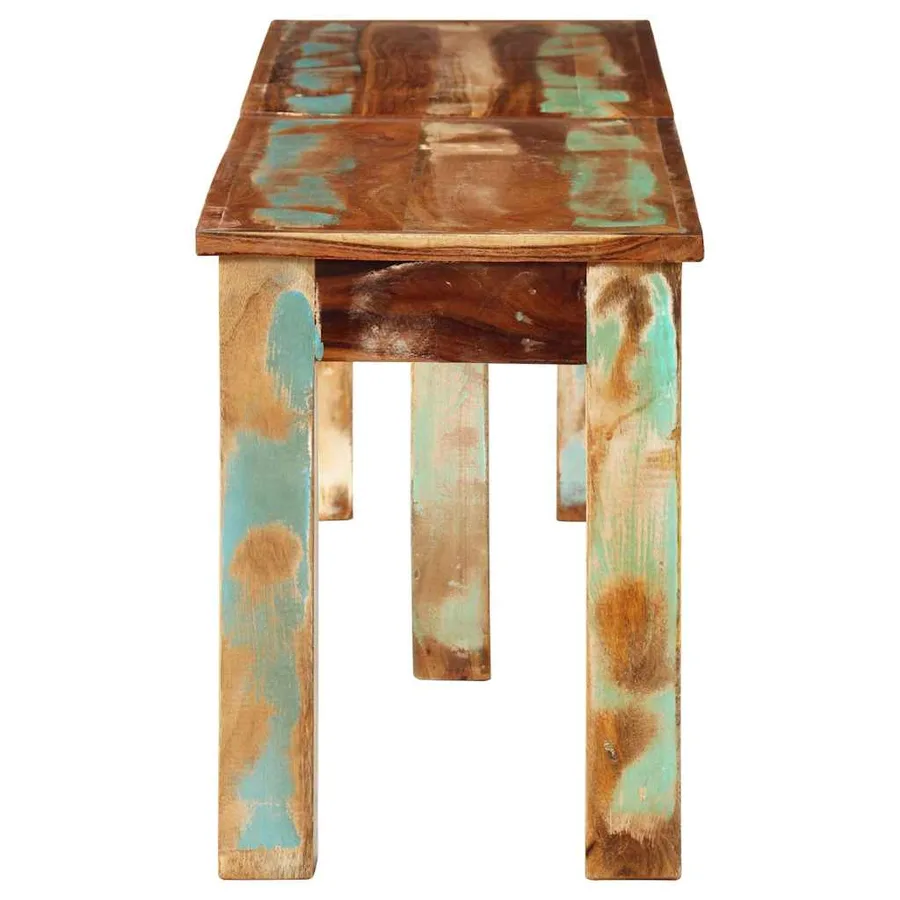 Banc 160x35x46 cm bois de récupération massif - 3