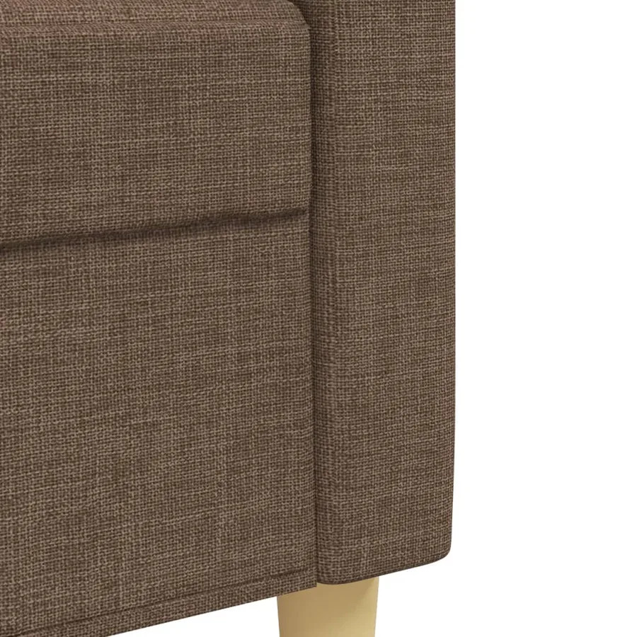 Ensemble de canapés 4 pcs avec repose-pied marron tissu - 8