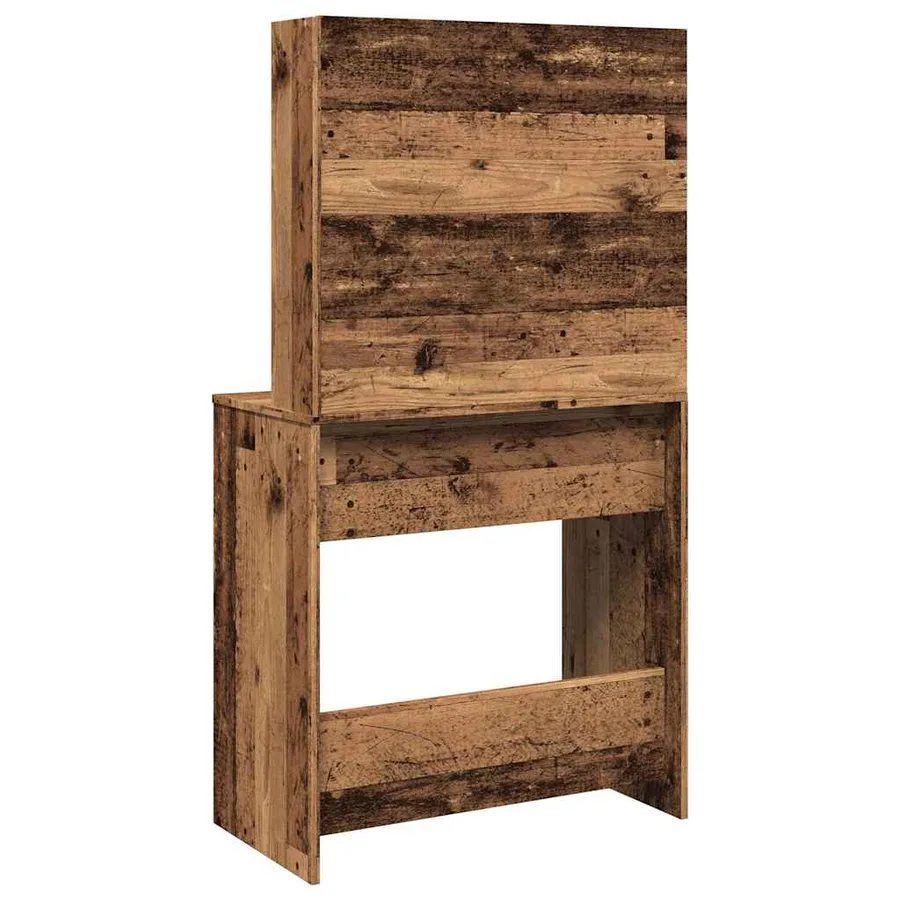 Coiffeuse avec miroir vieux bois 74,5x40x141 cm - 6