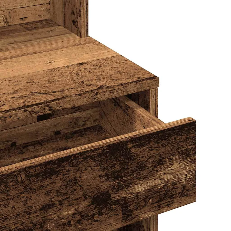 Coiffeuse avec miroir vieux bois 74,5x40x141 cm - 8