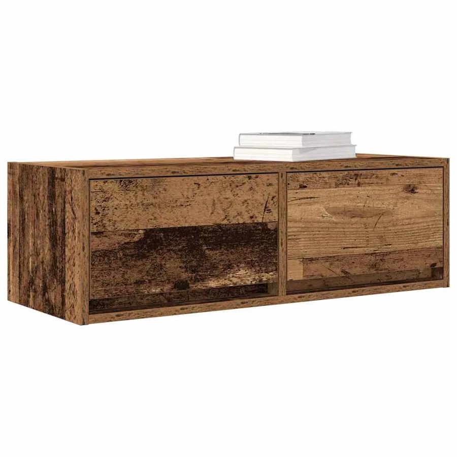 Meubles TV 2 pcs vieux bois 80x31x25,5 cm bois d'ingénierie - 12